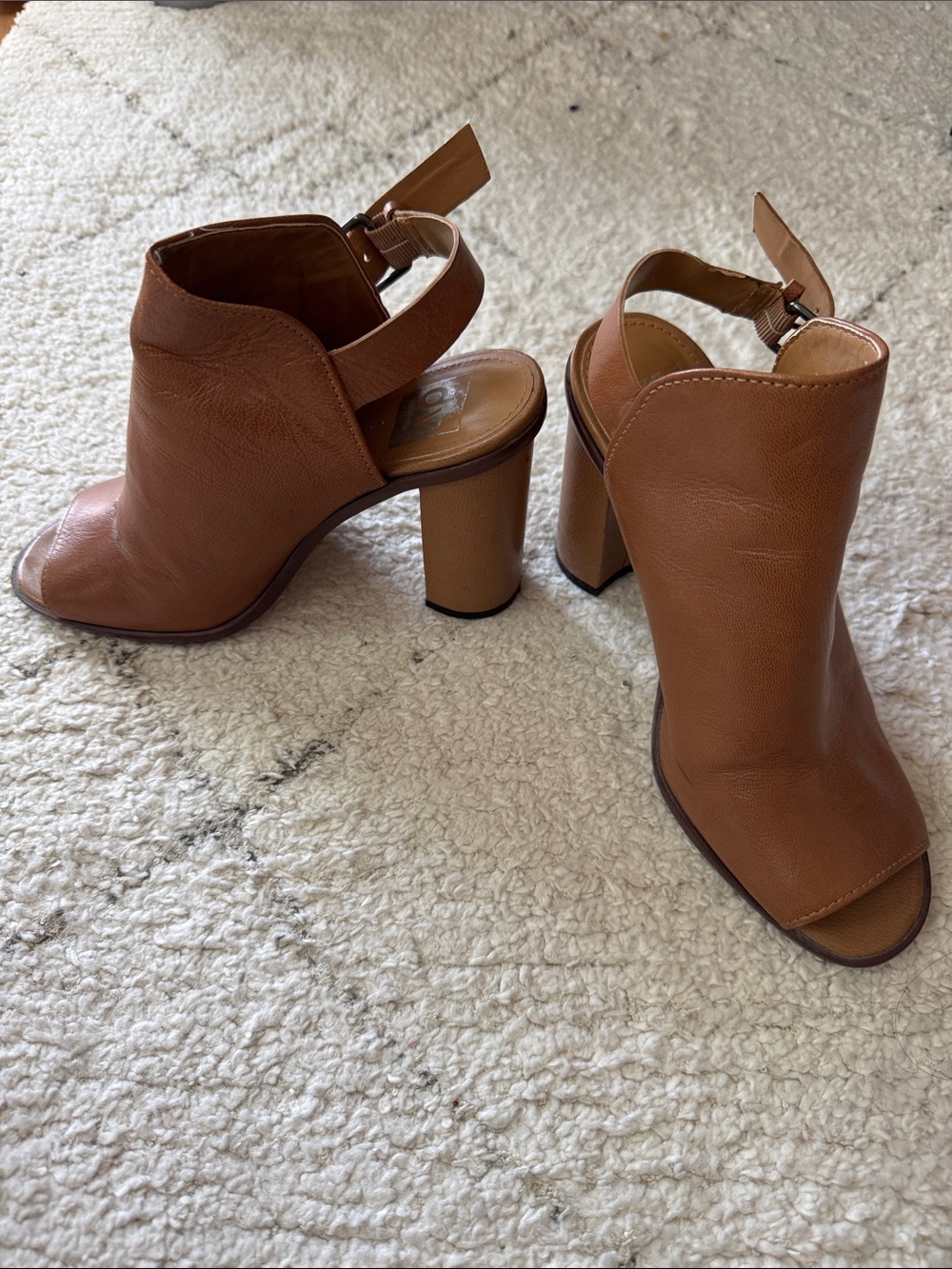 DV by Dolce Vita Tan Open-Toe Block Heel Sandals